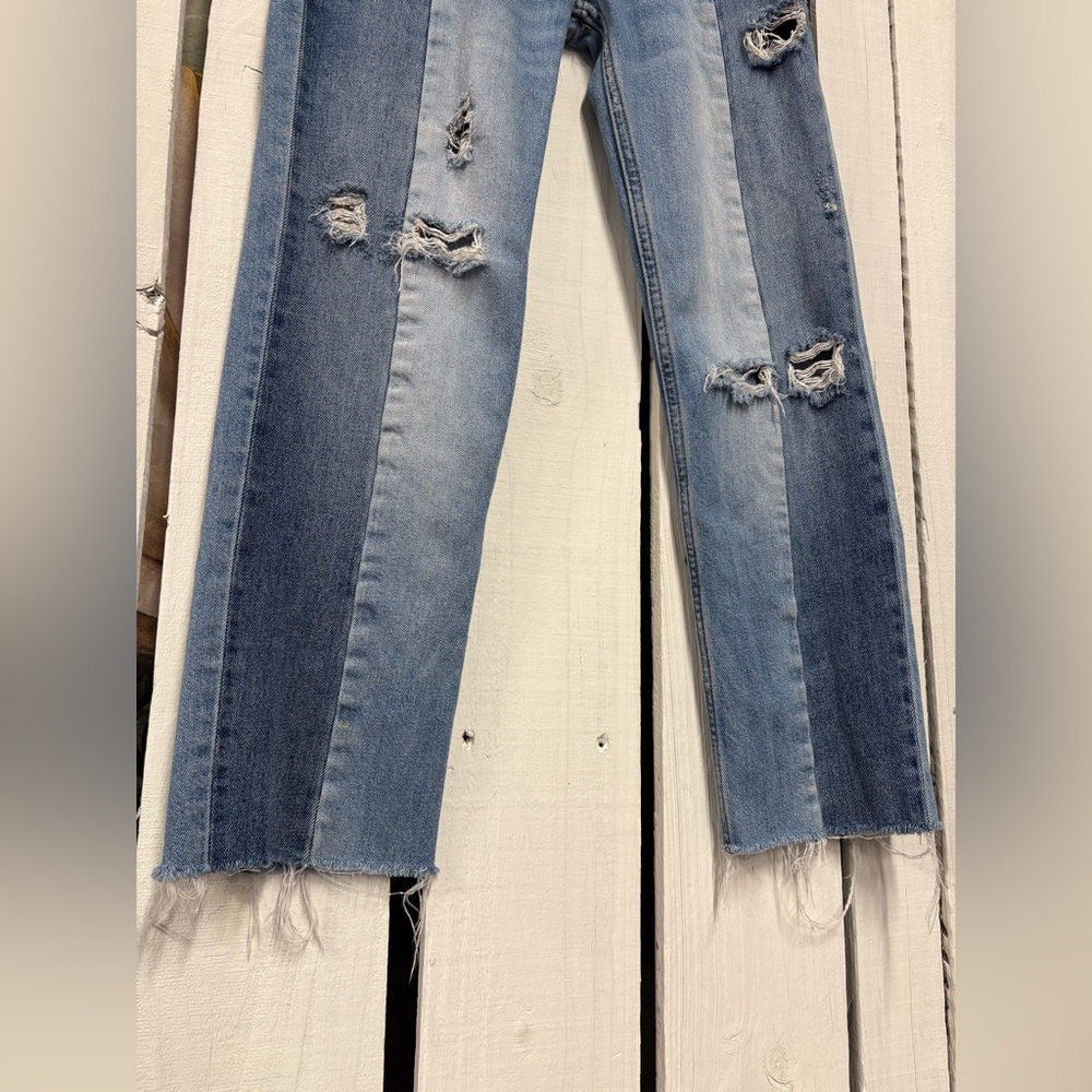 Free People Two Tone Blue Jeans size 24 - Picture 8 of 12